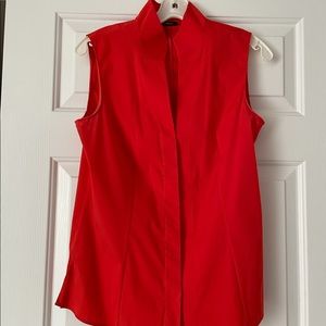 Akris blouse, red, size 10